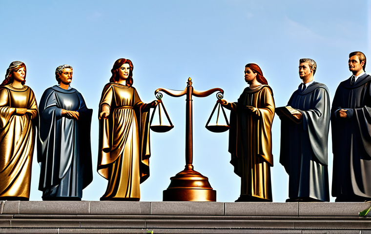 변호사로서의 전문 컨설팅 시작 - **Prompt:** "A courtroom scene depicting a lawyer delivering a closing argument, with a judge and ju...