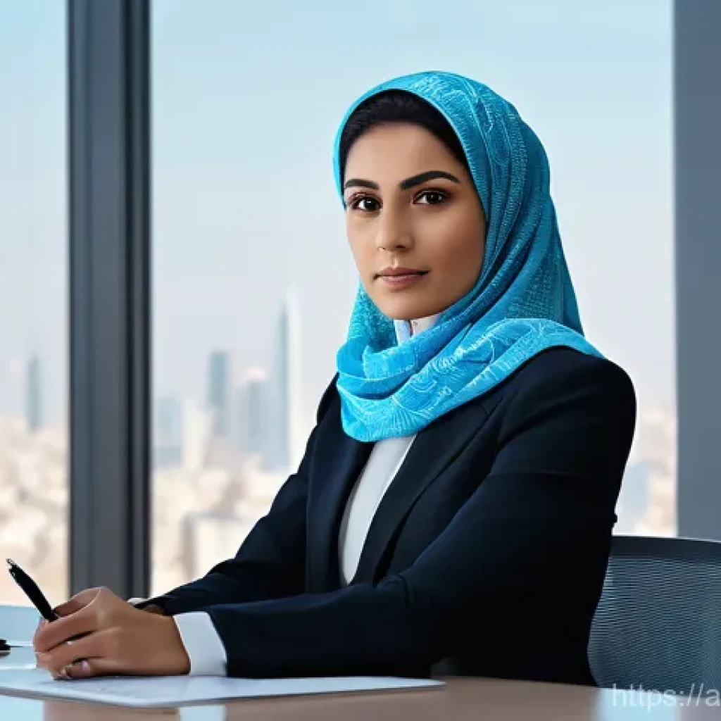 변호사와 기술 법률의 융합 - **Prompt 1: The AI-Powered Legal Mind**
    A sophisticated Arab female lawyer, in her late 30s, wea...