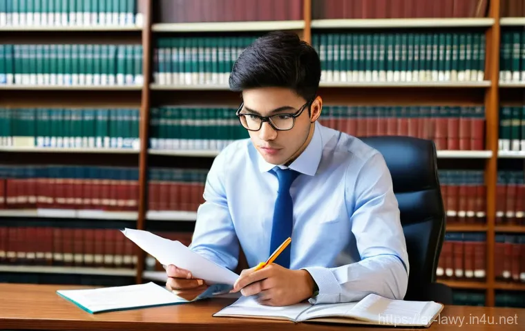 변호사 자격증 준비 중 흔한 실수 - **Prompt:** A vibrant, well-balanced law student is shown in a bright, organized study space. They a...