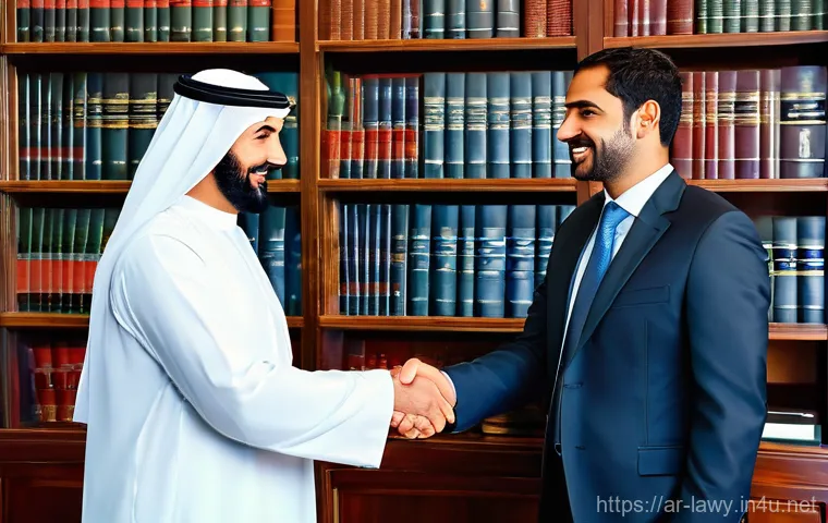 변호사 전문 자격 갱신 절차 - **Prompt 2: Engaged in Continuous Legal Education**
    A diverse group of professional Arab lawyers...